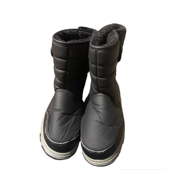 Khombu Wanderer Winter Boots Black Gray Velcro Size 8 - Picture 3 of 9